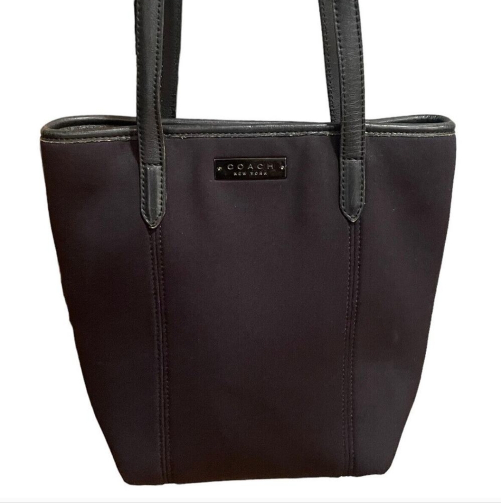 Coach Neoprene Black Leather Trim Carryall Shoulder Bag 6201